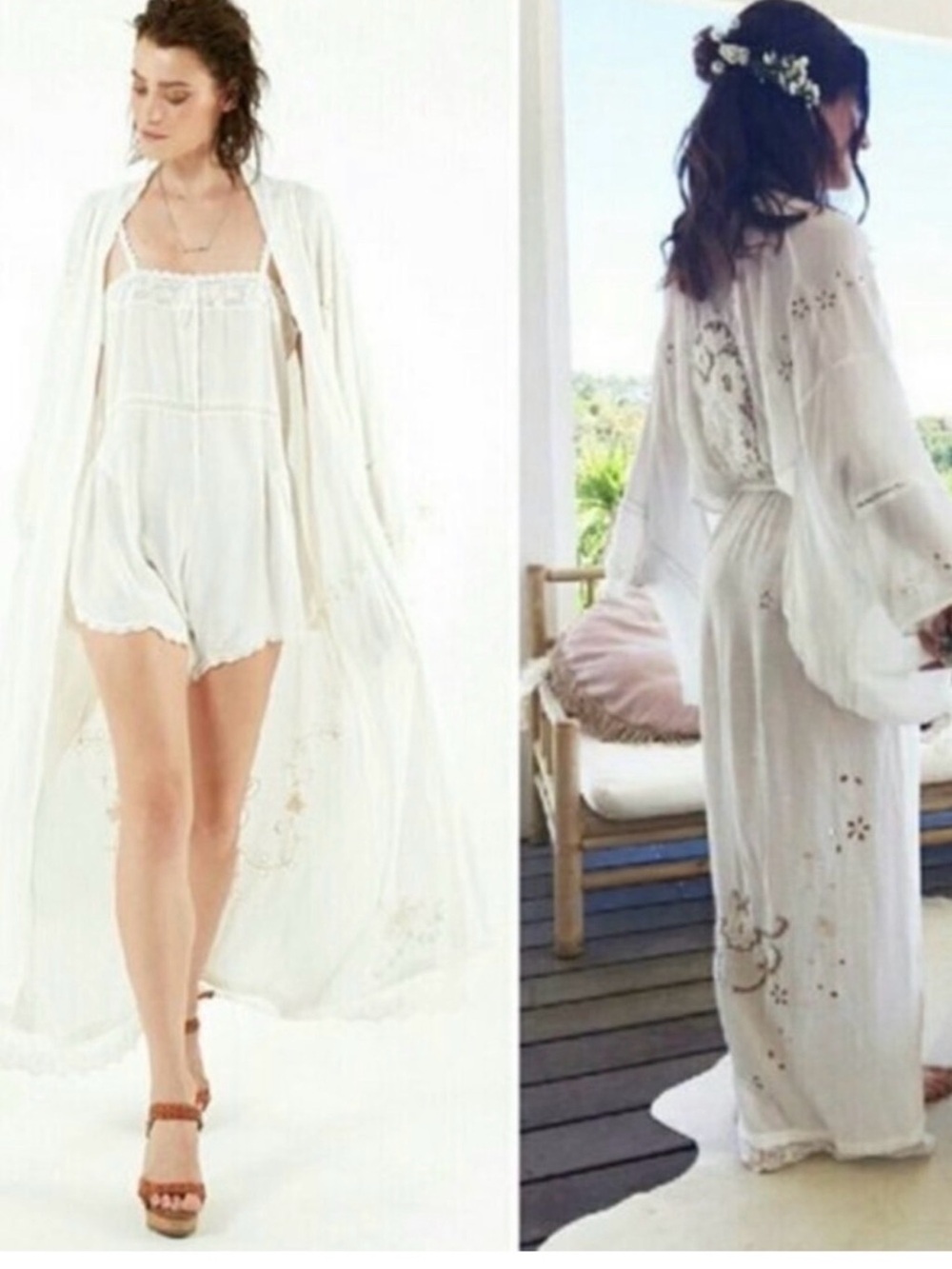 Spell & The Gypsy Collective Bride Isla Bonita Kimono White Robe One Size